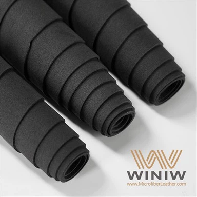 Vải giả da thuần chay Micro Suede màu đen cho nội thất ô tô